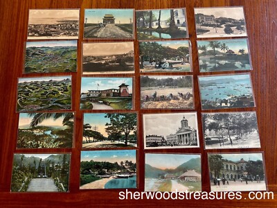 20 ORIG ASIAN POSTCARDS EARLY 1900s PHILIPPINES CHINA PORT ARTHUR TIENTSIN JAPAN