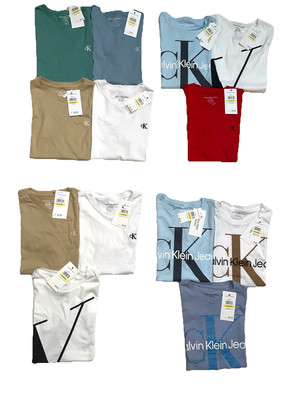 Calvin Klein Boys Monogram Logo T-Shirts Size M(10-12) 3-4 PC LOTS, U PICK  NWT
