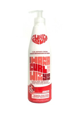 Curly Love Curl Definer Styling Cream 16 oz (450ml) - For More Defined, Hydrated