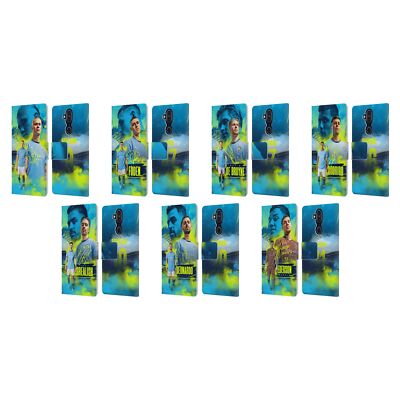 MAN CITY FC 2024/25 FIRST TEAM LEATHER BOOK WALLET CASE COVER FOR NOKIA PHONES