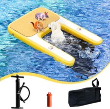 Inflatable Dog Ramp for Pool Claw-Friendly Float Up to 200 lbs Mid-Sized 2047
