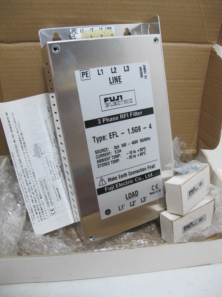 NEW Fuji Electric EFL 1.5G9-4 3 Phase RFI Filter Drive EFL1.5G9-4 480 V 5.5 A FE - Image 4 of 4