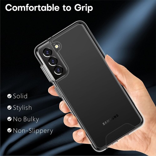 Rayboen Samsung Galaxy S21 FE 5G Case Crystal Clear Shockproof Protective Phone - Zdjęcie 5 z 7