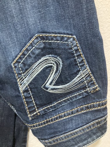 Silver Jeans Natsuki Embroidered Pocket Dark Wash Stretch Denim W28 L31 - Picture 2 of 7