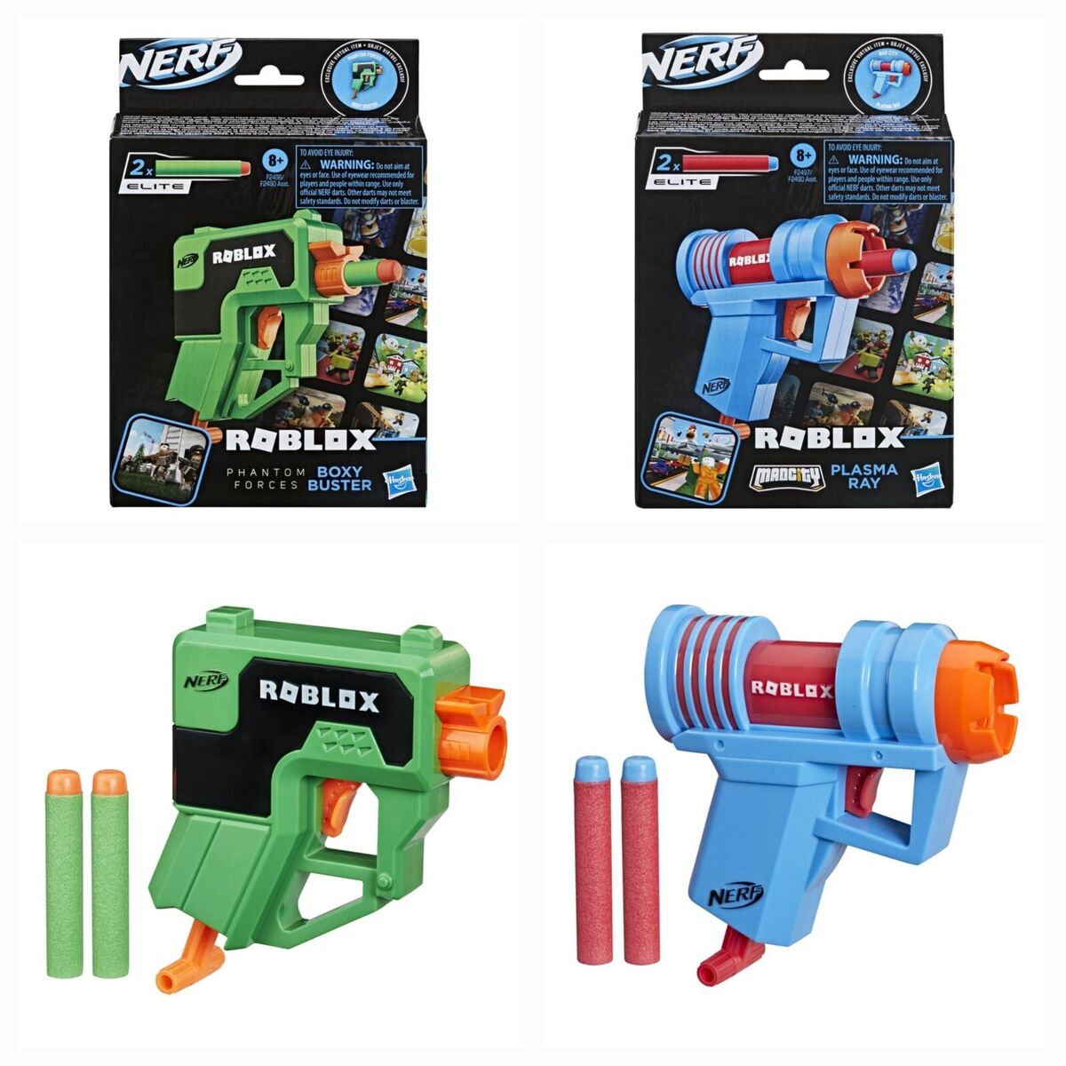 Nerf Roblox Phantom Forces: Boxy Buster Dart Blaster, 2 Nerf Elite Darts,  Code To Unlock In-Game Virtual Item - Nerf