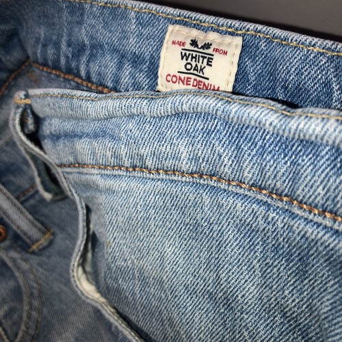 Men's 34x29LEVIS 511 White Oak Cone Denim Jeans Light Wash **Hemmed* - Picture 12 of 21