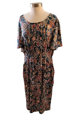 Hayden LA Maxi Dress Floral Print  Plus Size 2X Multicolored 