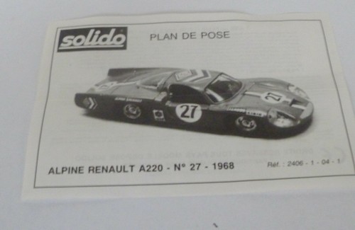 ALPINE RENAULT A 220 - n.27 - LE MANS 1968 - SOLIDO 1:43 - Foto 6 di 8