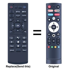 Replacement Remote Control For Aiwa Smart TV AWS-TV-32-BL-02-A AWS-TV-43-BL-02-A