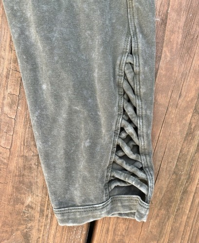 Pink by Victoria's Secret Yoga Green Acid Wash Joggers SZ Medium - Picture 2 of 6