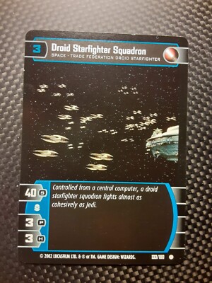 WOTC Star Wars TCG UNPLAYED Attack Clones MINT # 133/180 DROID STARFIGHTER SQUAD