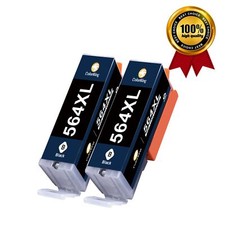 2x Black Ink For HP 564 XL PhotoSmart 5520 6510 6520 7510 7520 B209 C6350 C6380