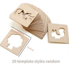 20 pc Montessori-Inspired Wooden Stencil Set - New