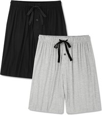 Men's Bamboo Sleep Shorts Soft Breathable Lounge Pajama Bottoms with Pockets
