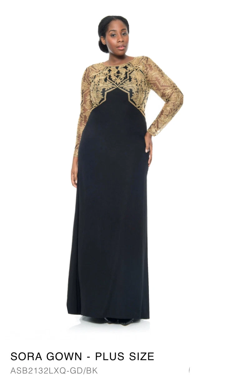 Tadashi top gold dress