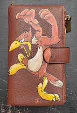 Handbemaltes Lederwallet Custom Unikat Geldbeutel Geldtasche Biker Wallet Big