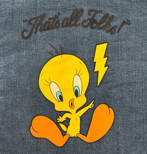 LOONEY TUNES Kids Youth Denim Jean Jacket Coat Size Large - Picture 6 of 6