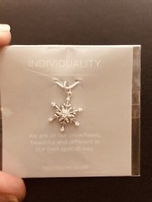 NEW Sterling Silver Snowflake Pendant NIP