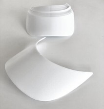 10 x czapka baseballowa / czapka szczyty rond wizjer elementy do produkcji biały 160mm x 70mm