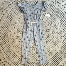 NWT Tea Collection Whats the Scoop Jumpsuit Rainbow Umbrella Size 6