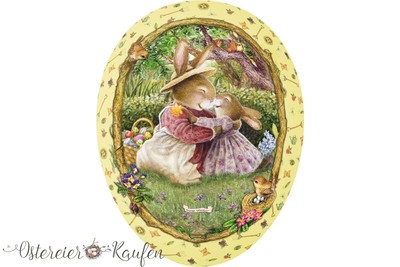 3 Pappeier Vintage Pappei Osterei Papp-Ei Ostern Geschenk Verpackung Fullei