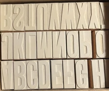 R 1804 ~ Wooden Stamps ~ 1 1/2" x 3" ~ Bell System  Western Electric  AT&T ~ NEW