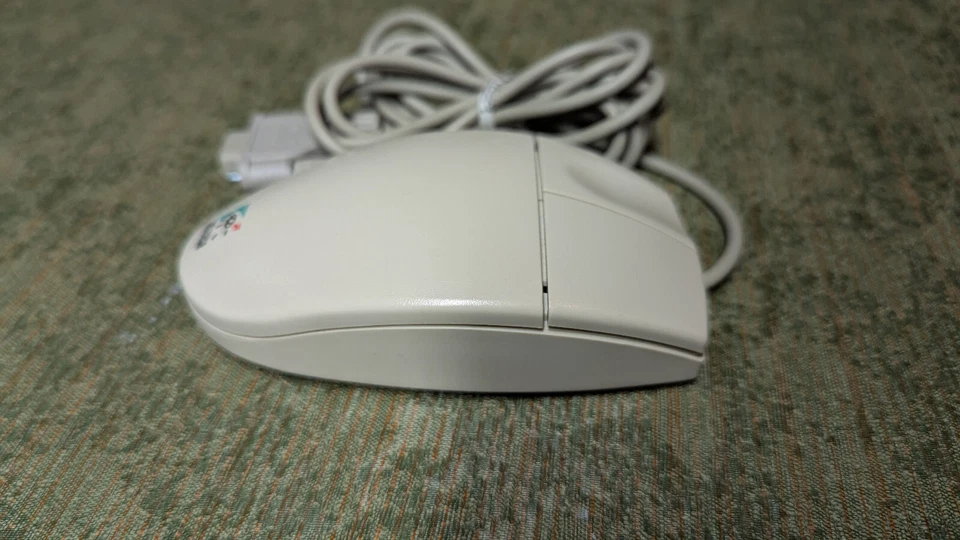LOGITECH SERIAL Wired Mouse Corded Trackball BEIGE PS2 2 Button M-M34 - Image 4 of 4