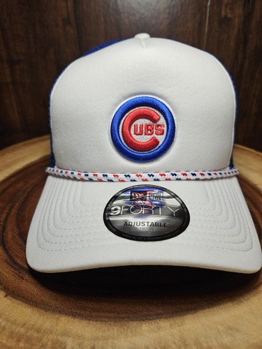 Chicago Cubs New Era Golfer Rope A Frame Snapback Adjustable Hat Cap MLB - Picture 2 of 10