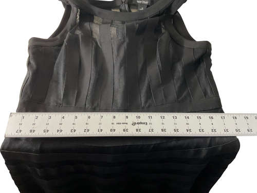White House Black Market Damen Kleid Größe 14 Schwarz Ärmellos Faltenrock - Bild 4 von 8