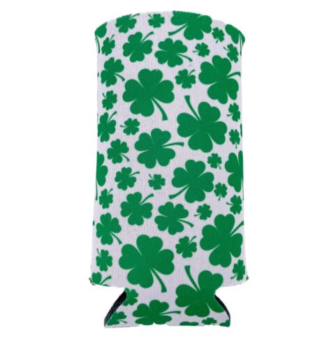 Shamrock Pattern Slim Can Coolie - Picture 2 of 4