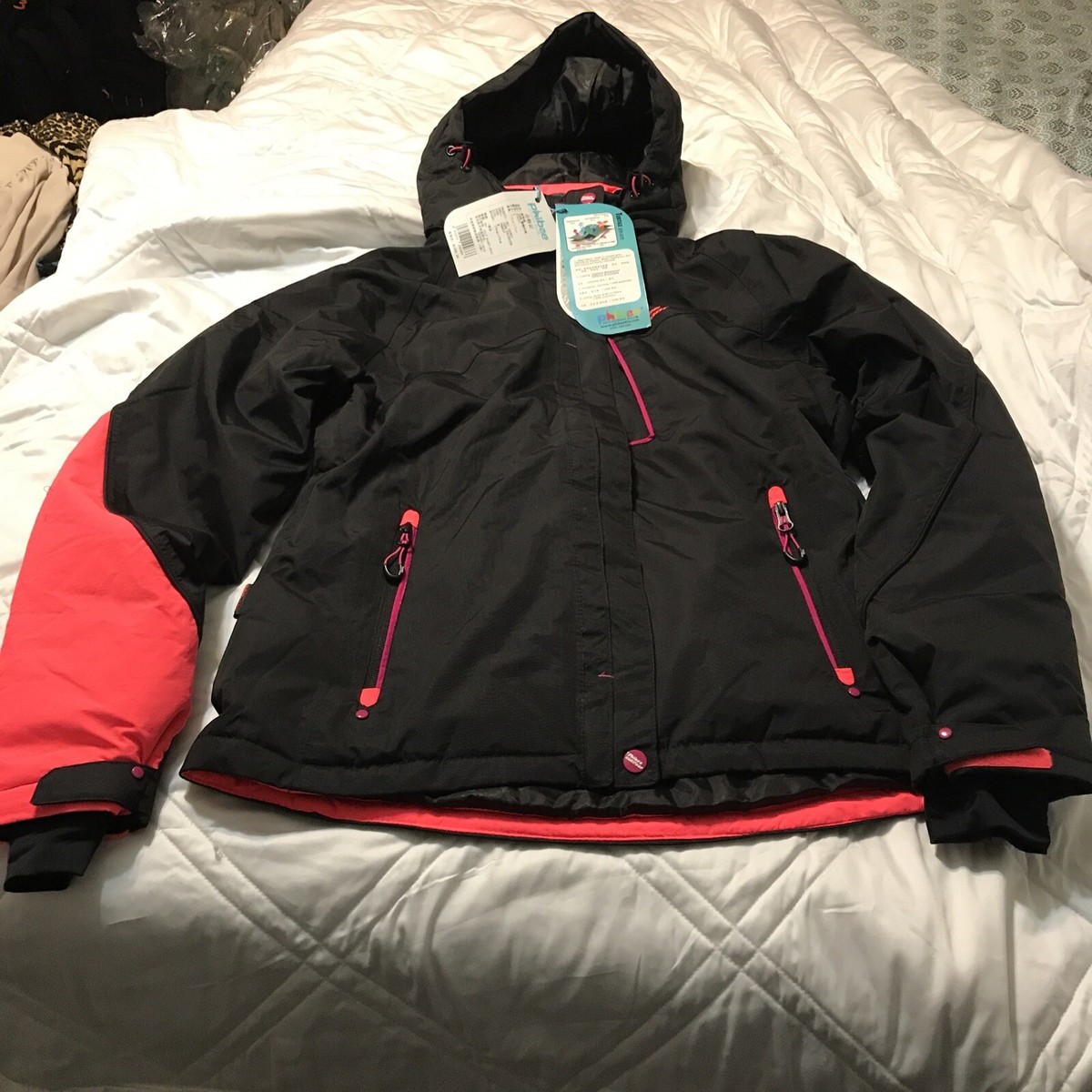 PHIBEE Women's Waterproof Outdoor Snowboard Breathable Ski Jacket Black  Medium