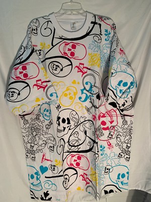 Russo Skull Colorful T-Shirt (White) Sz. 4XL