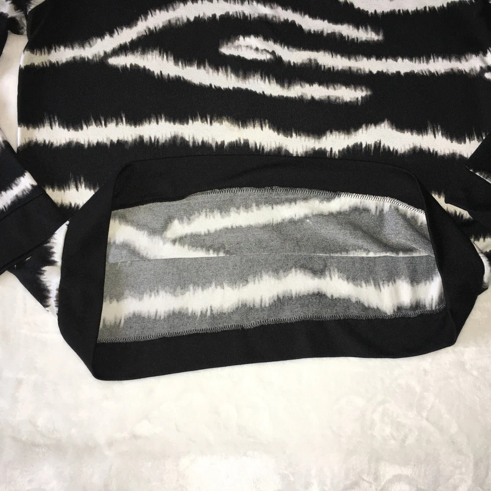 Camisa Pullover Kensie Suéter Cebra L Negro Blanco Manga Larga Elástica Para Mujer... Foto 4 de 4