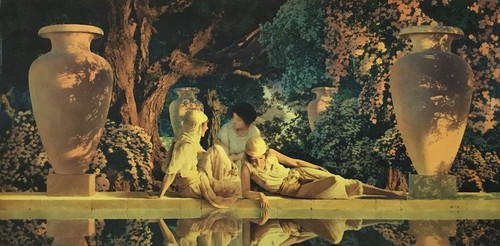 Maxfield Parrish Garden of Allah Custom Framed Print FREE SHIPPING - Picture 2 of 2