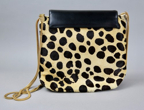Vintage 60's GRETA soft original faux Leopard bag purse with brass finishings - Picture 8 of 16