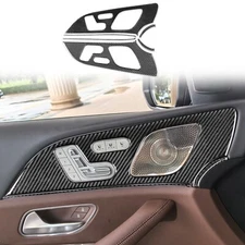 6x For Benz GLE W167 2019-2024 Real Carbon Fiber Interior Door Panel Cover Trim