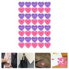 200 Pcs Brooch Back Pin Caps Backs Rubber Clasp Heart Shape Locks