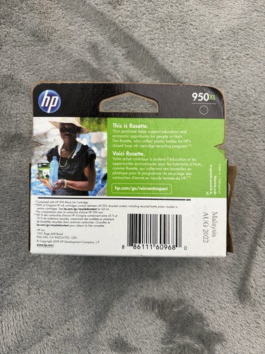 HP 950XL Black Ink Cartridge Genuine OEM Original CN045AN Expired 08/2022 - Picture 2 of 3