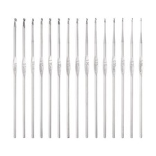 60Pcs Stainless Steel Crochet Hook Set 0.6mm-3mm Knitting Needles