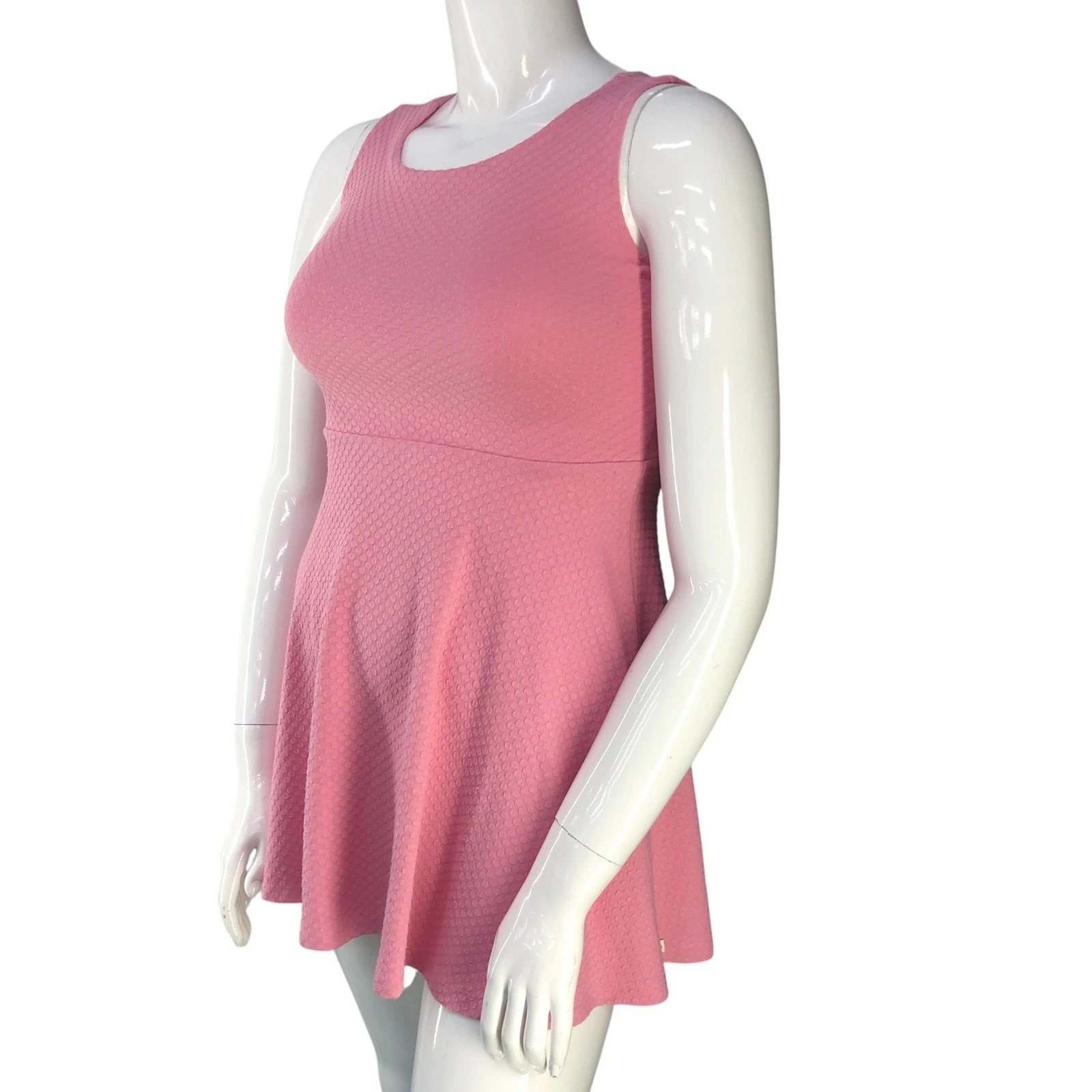 Abito Kate Spade bambina taglia 12 Vivian skater rosa testurizzato elasticizzato