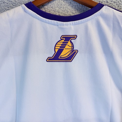 Los Angeles Lakers Jersey Tank Top NBA Purple White Logo Sure Shot Medium - Picture 9 of 10