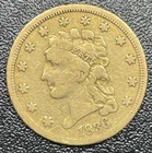 1836 Classic Head Quarter Eagle $2.5 Gold Well Circulated Coin
