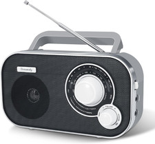 AM FM Portable Radio Plug in Wall or Battery Operated for Home  Outdoor, Strong