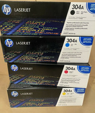 4pk GENUINE HP 304A CC530A CC531A CC532A CC533A Toner Set CP2025 CM2320 NEW SEAL