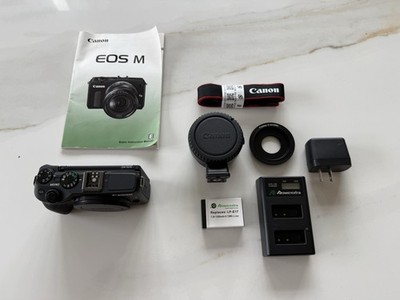 Canon EOS M3 Mirrorless Camera,Black with Battery & Charger Plus EF Lens adapter