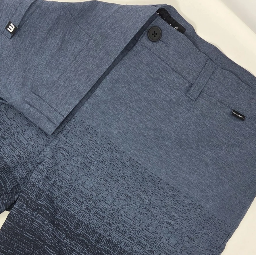 Travis Mathew Men’s Hybrid Shorts Size 38 Blue Stretch Golf Casual Patterned 10"