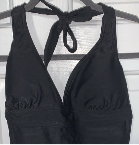 PRANA Black Back Cut-Out Halter One-Piece Swimsuit NWT XS - Picture 4 of 12