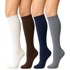  5 Pairs Compression 15-20mmHg Graduated Support Socks Calf Mens Womens S-XXL