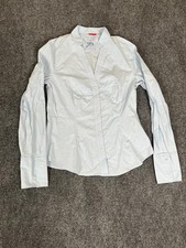 Esprit Womens Light Blue Button Up Shirt Long...