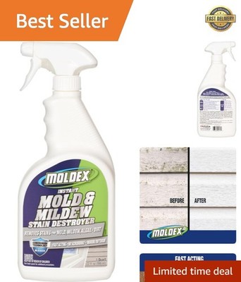 Mold & Mildew Stain Remover Spray - 32 oz All-Purpose Indoor & Outdoor Cleaner